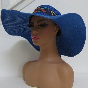 Illuma Women's Blue Wide Brim Sun Hat, NWT